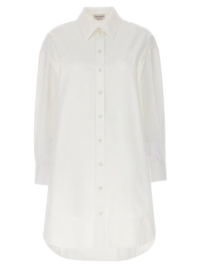 Shop Alexander Mcqueen Shirt Dress In White