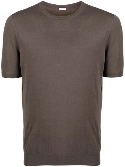 Shop Malo Crew-neck T-shirt In Brown