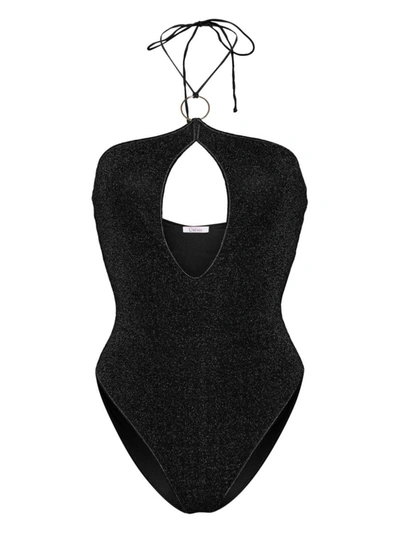 Shop Oseree Oséree Lumiere Ring Maillot One-piece Swimsuit In Black