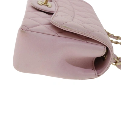 Pre-owned Chanel Matelassé Pink Leather Shoulder Bag ()