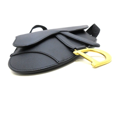 Shop Dior Saddle Black Leather Clutch Bag ()
