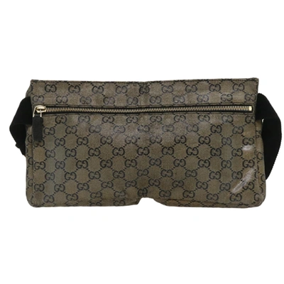 Shop Gucci Gg Canvas Grey Canvas Shoulder Bag ()