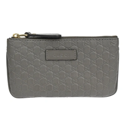 Shop Gucci Grey Leather Wallet  ()