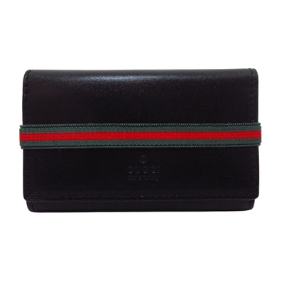 Shop Gucci Sherry Black Leather Wallet  ()