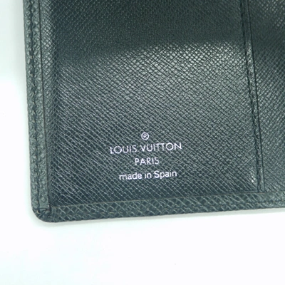Pre-owned Louis Vuitton Agenda Pm Green Leather Wallet  ()