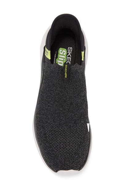 Shop Skechers Glide Step Swift Slip-on Sneaker In Black / Lime
