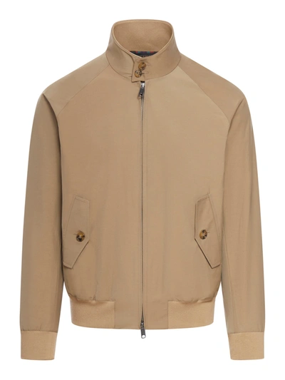 Shop Baracuta G9 Harrington Cotton-blend Jacket In Brown