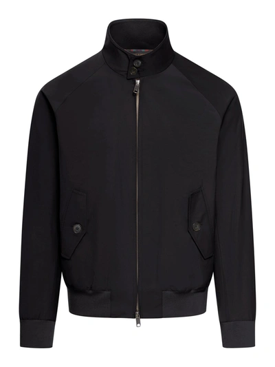 Shop Baracuta G9 Harrington Cotton-blend Jacket In Black