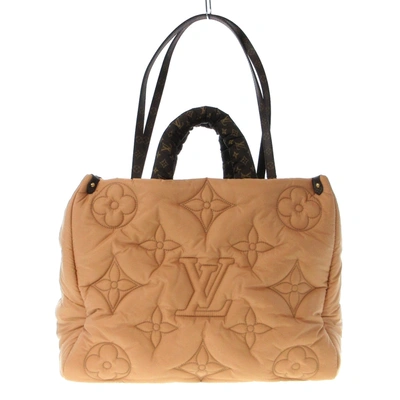 Pre-owned Louis Vuitton Onthego Beige Synthetic Tote Bag ()