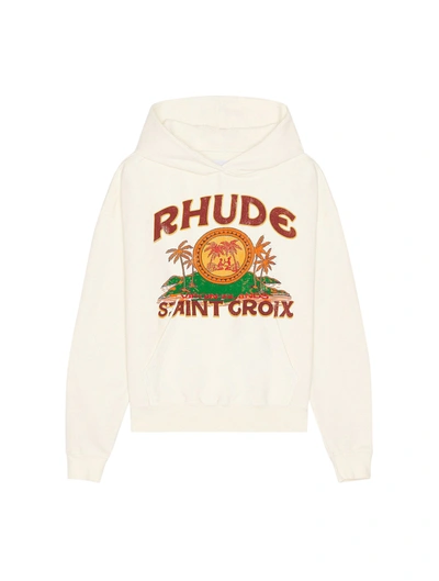 Shop Rhude St. Croix Hoodie In White