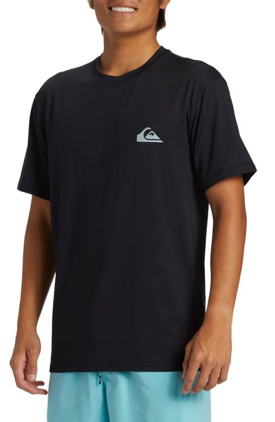 Quiksilver Everyday Surf Short Sleeve Rashguard In Black