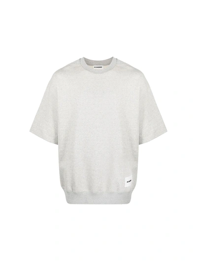 Shop Jil Sander Short-sleeve Cotton Sweatshirt In Green