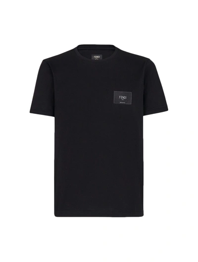 Shop Fendi T-shirt In Cotton In Black