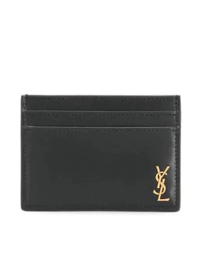 Shop Saint Laurent Ysl Cardholder In Black