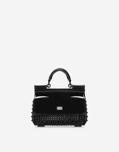 Dolce & Gabbana Resin Sicily Box Top Handle Bag In ブラック