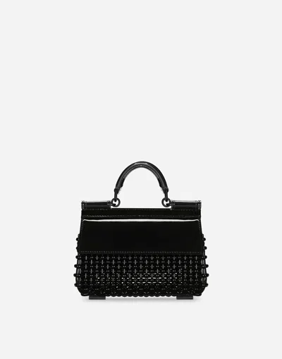 Dolce & Gabbana Resin Sicily Box Top Handle Bag In ブラック