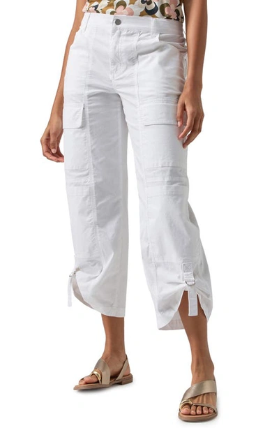 Shop Sanctuary Cali Straight Leg Crop Cargo Pants In White