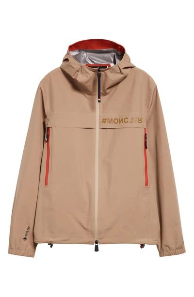 Shop Moncler Grenoble Shipton Gore-tex® Waterproof Hooded Jacket In Neutral