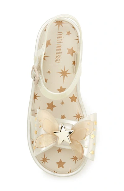 Shop Melissa Kids' Mini Mar Star Sandal In White Metallic