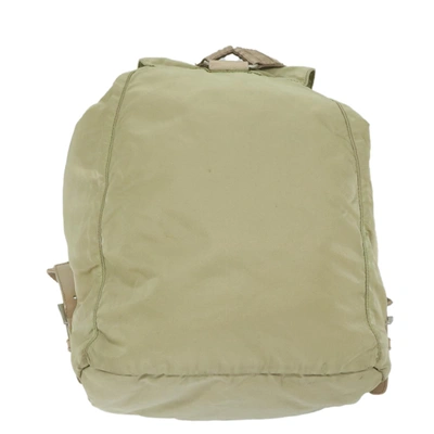 Shop Prada Khaki Synthetic Backpack Bag ()