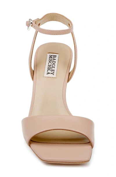 Shop Badgley Mischka Collection Cady Ankle Strap Sandal In Blush Nude