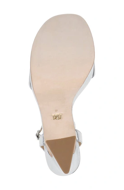 Badgley Mischka Caia Crystal Heart Platform Sandals In Silver