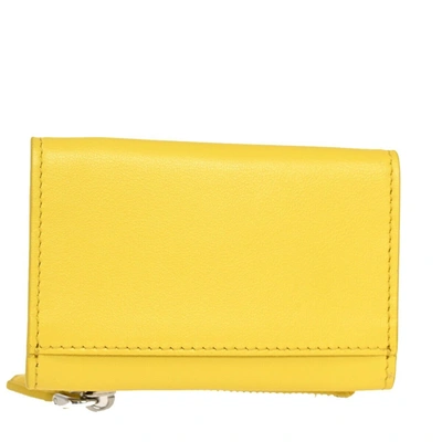 Shop Prada Yellow Leather Wallet  ()