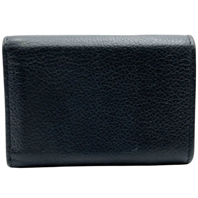 Shop Saint Laurent Cassandra Black Leather Wallet  ()