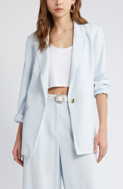 Shop Open Edit Relaxed Fit Blazer In Blue Illusion