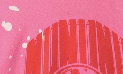 Shop Nununu Kids' Down To Earth Graphic T-shirt In Hot Pink