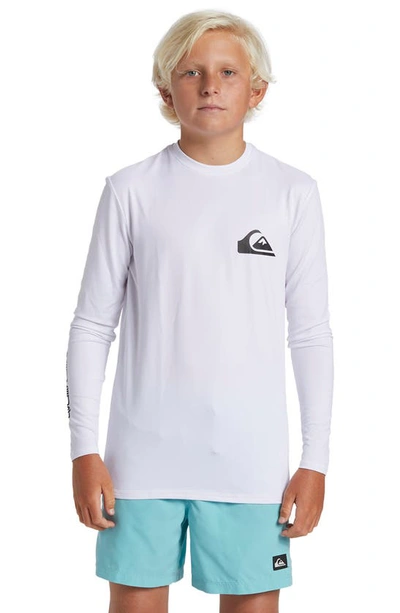 Shop Quiksilver Kids' Everyday Surf Rashguard In White