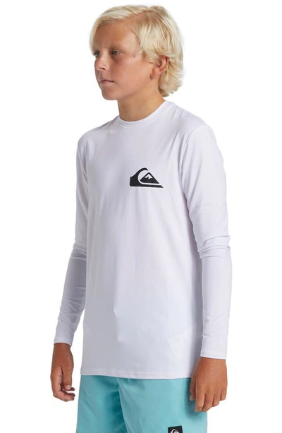 Shop Quiksilver Kids' Everyday Surf Rashguard In White