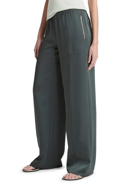 Shop Vince Wide Leg Pull-on Pants In Night Pine