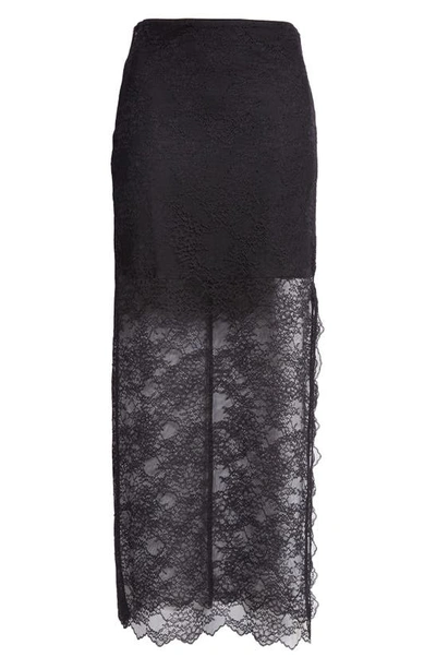 Shop Alice And Olivia Iyanna Lace Maxi Skirt In Black