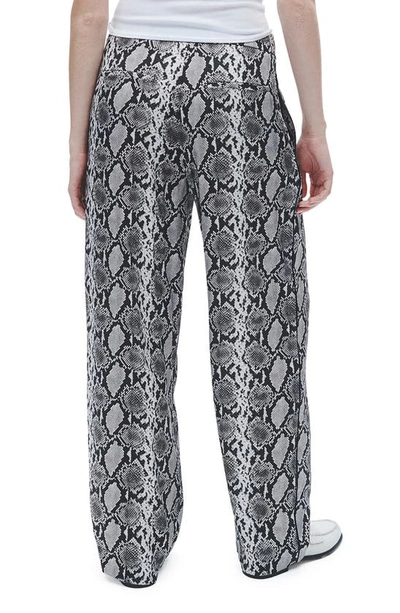 Shop Rag & Bone Lace Print Silk Blend Wide Leg Pants In Snake Print
