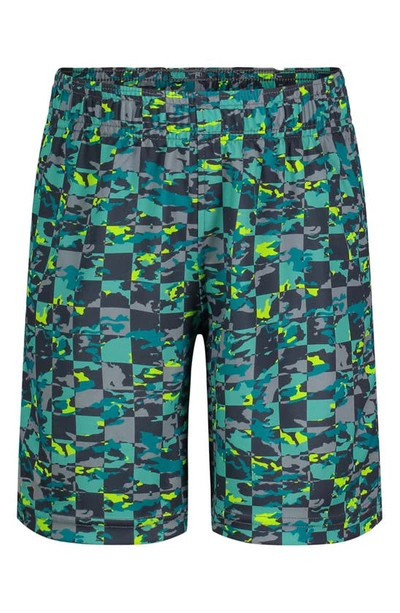 Shop Under Armour Kids' Boost Print Athletic Shorts In Radial Turquoise