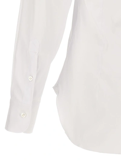 Shop Barba Poplin Shirt In White