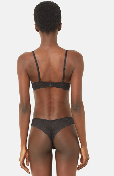 Etam Idole Lace Tanga In Black