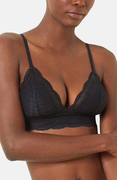 Etam Idole Lace Triangle Bralette In Black
