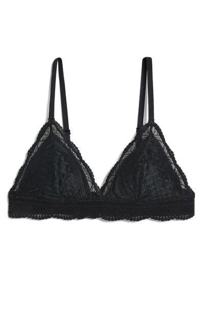 Etam Idole Lace Triangle Bralette In Black