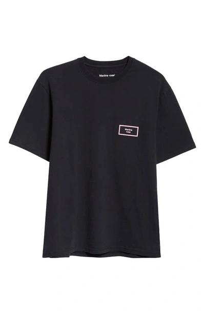 Shop Martine Rose Classic Logo Cotton T-shirt In Black Pigment Dye/ Box Logo