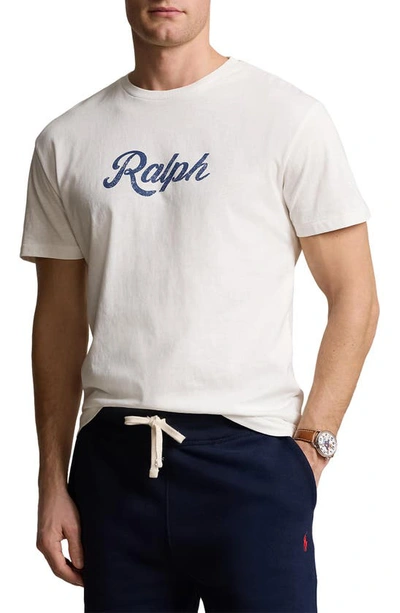 Shop Polo Ralph Lauren Faded Graphic T-shirt In Nevis