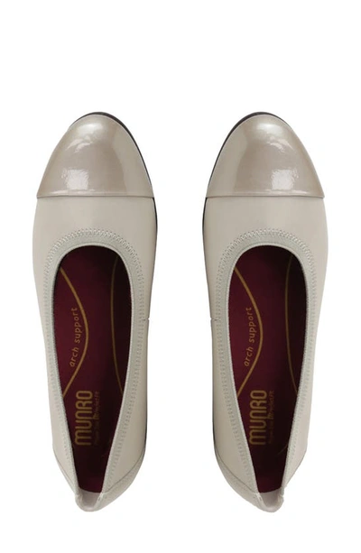 Shop Munro Mila Ballet Flat In Cream Combo