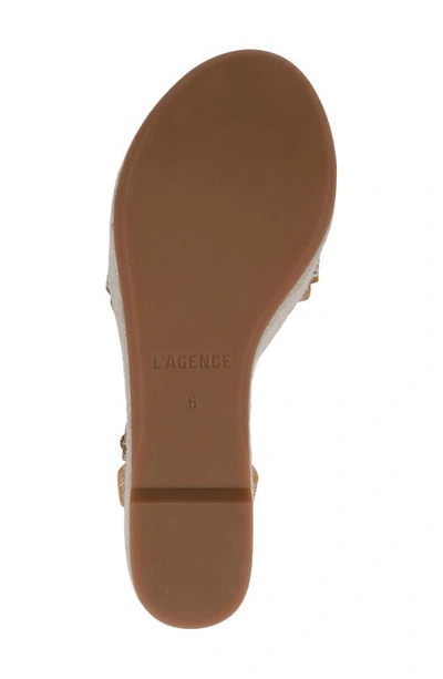 Shop L Agence Aurore Ankle Strap Espadrille Platform Wedge Sandal In Buckskin