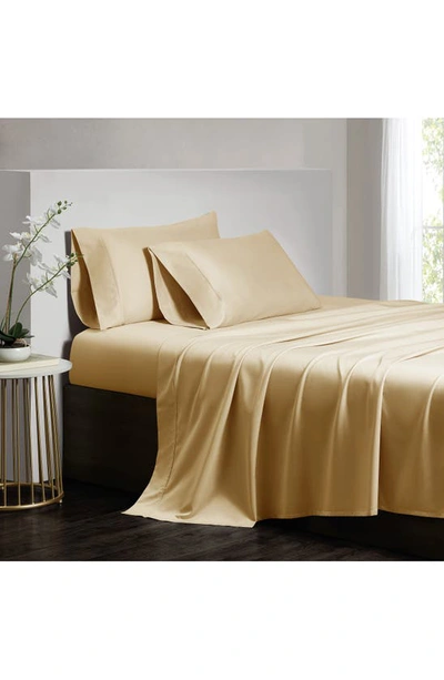 Shop Dkny Set Of 2 Luxe Egyptian Cotton 700 Thread Count Pillowcases In Gold Dust