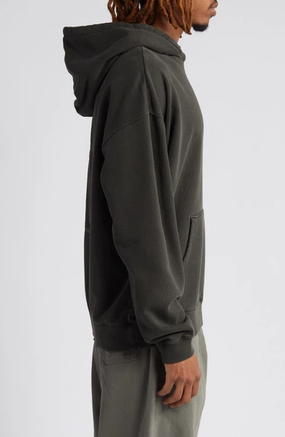 Shop Obey Oversize Eyes Logo Hoodie In Pigment Pirate Black