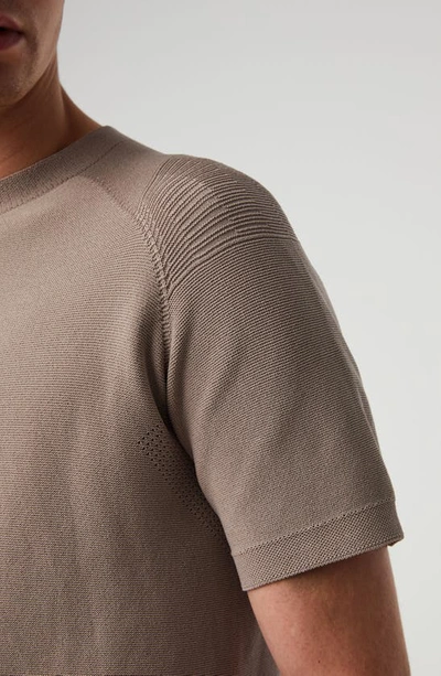Shop Alphatauri Fosos Seamless Short Sleeve 3d Performance Knit Sweater In Mud
