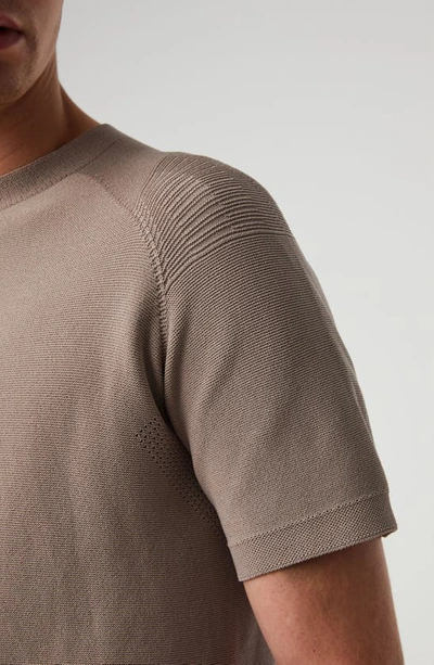 Alphatauri Fosos Seamless Short Sleeve 3d Performance Knit Sweater In Mud