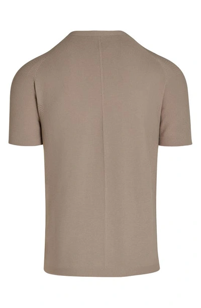 Alphatauri Fosos Seamless Short Sleeve 3d Performance Knit Sweater In Mud