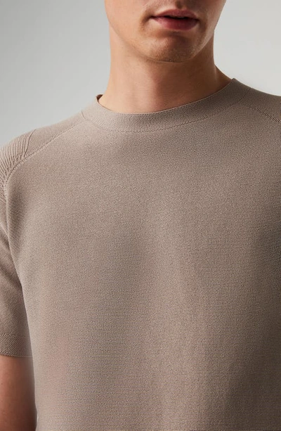 Alphatauri Fosos Seamless Short Sleeve 3d Performance Knit Sweater In Mud